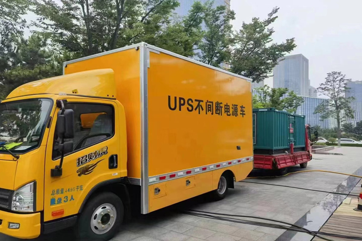 白沙发电机租赁施工现场